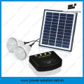 2015 venta caliente 4W Sistema Solar para la iluminación casera con Cargador Solar del teléfono del USB